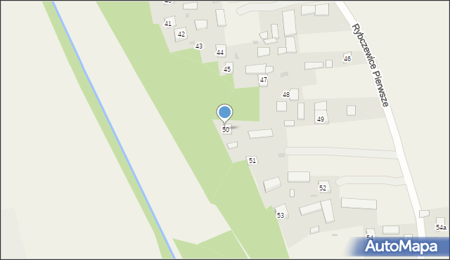 Rybczewice Pierwsze, Rybczewice Pierwsze, 50, mapa Rybczewice Pierwsze