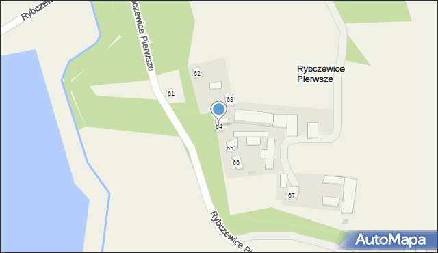 Rybczewice Pierwsze, Rybczewice Pierwsze, 64, mapa Rybczewice Pierwsze