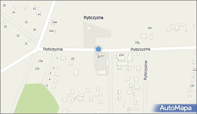 Rybczyzna, Rybczyzna, 15, mapa Rybczyzna