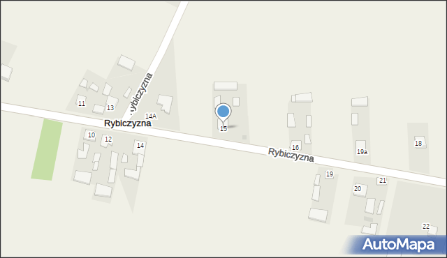 Rybiczyzna, Rybiczyzna, 15, mapa Rybiczyzna