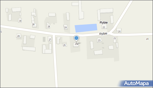 Rybie, Rybie, 23a, mapa Rybie