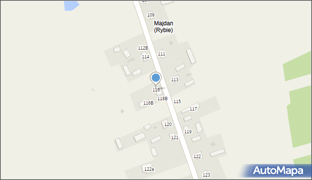 Rybie, Rybie, 116, mapa Rybie