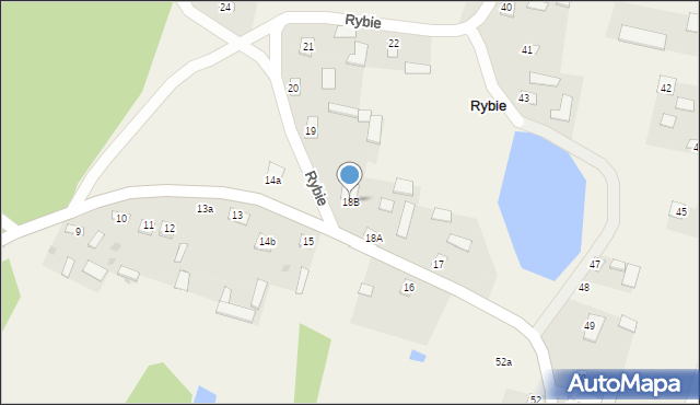 Rybie, Rybie, 18B, mapa Rybie