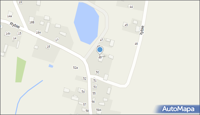Rybie, Rybie, 49, mapa Rybie