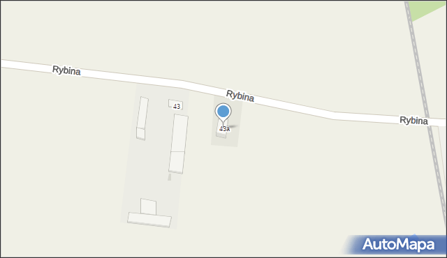 Rybina, Rybina, 43a, mapa Rybina