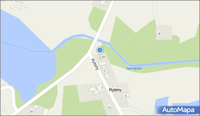 Rybiny, Rybiny, 1, mapa Rybiny