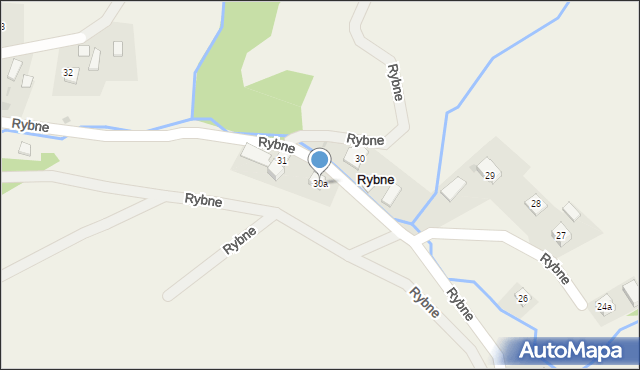 Rybne, Rybne, 30a, mapa Rybne