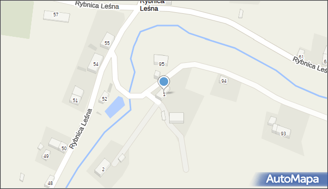 Rybnica Leśna, Rybnica Leśna, 1, mapa Rybnica Leśna