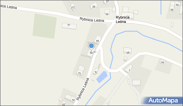 Rybnica Leśna, Rybnica Leśna, 54, mapa Rybnica Leśna