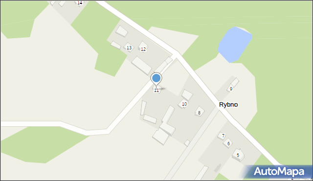 Rybno, Rybno, 11, mapa Rybno