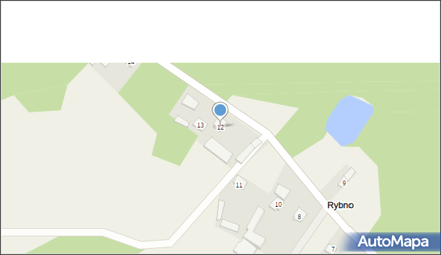 Rybno, Rybno, 12, mapa Rybno