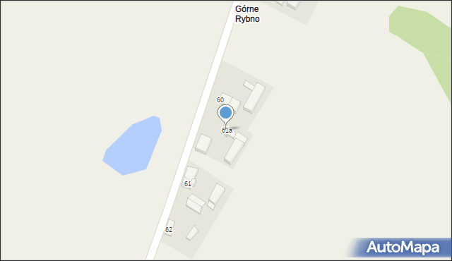 Rybno, Rybno, 61a, mapa Rybno