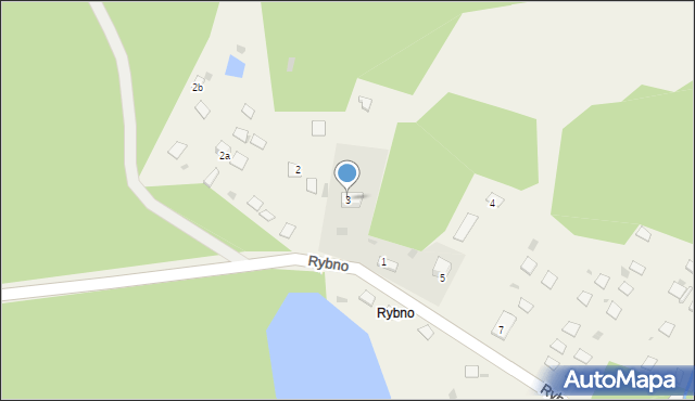 Rybno, Rybno, 3, mapa Rybno