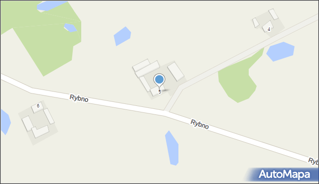 Rybno, Rybno, 5, mapa Rybno