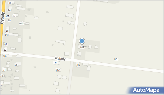 Ryboły, Ryboły, 86B, mapa Ryboły