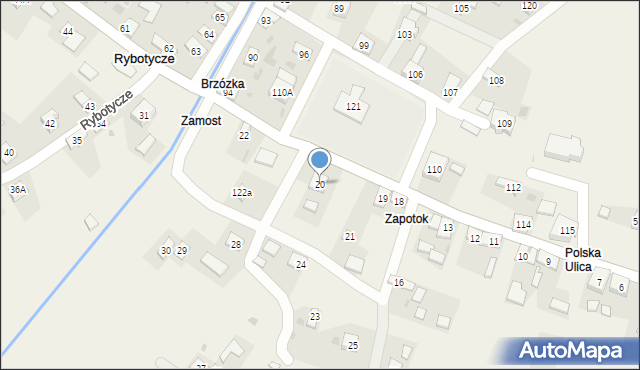 Rybotycze, Rybotycze, 20, mapa Rybotycze