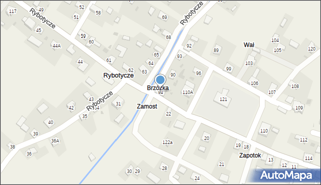 Rybotycze, Rybotycze, 94A, mapa Rybotycze