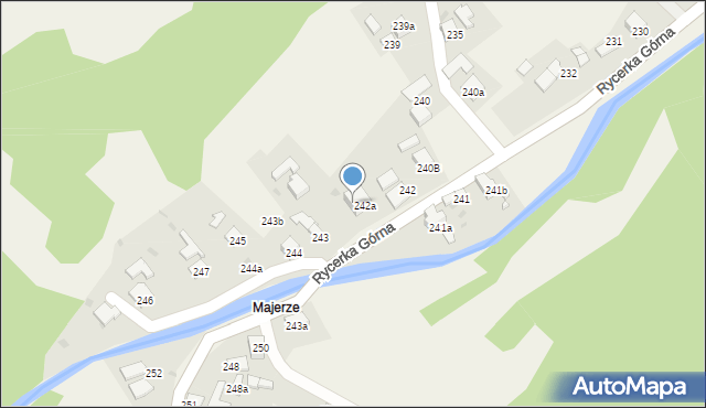 Rycerka Górna, Rycerka Górna, 242b, mapa Rycerka Górna