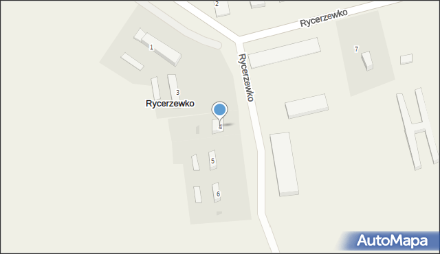 Rycerzewko, Rycerzewko, 4, mapa Rycerzewko