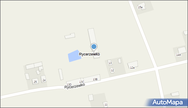 Rycerzewko, Rycerzewko, 13a, mapa Rycerzewko