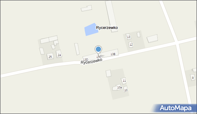 Rycerzewko, Rycerzewko, 13C, mapa Rycerzewko