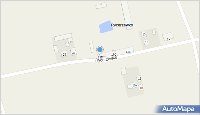 Rycerzewko, Rycerzewko, 13D, mapa Rycerzewko