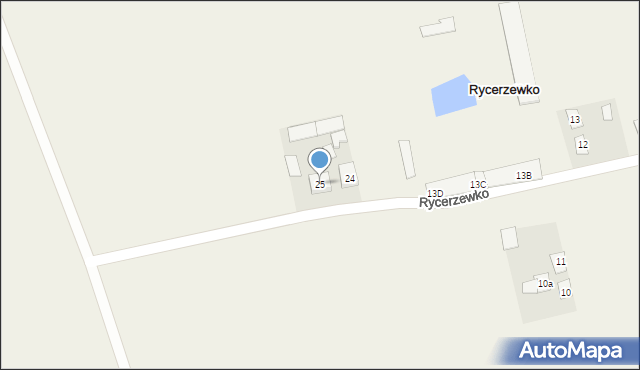 Rycerzewko, Rycerzewko, 25, mapa Rycerzewko