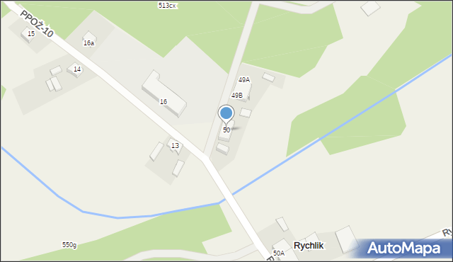 Rychlik, Rychlik, 50, mapa Rychlik