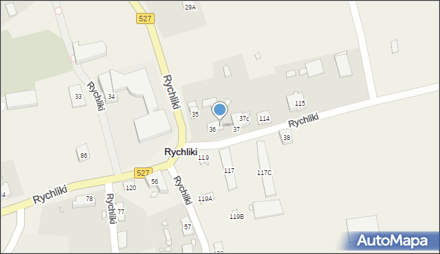 Rychliki, Rychliki, 36A, mapa Rychliki