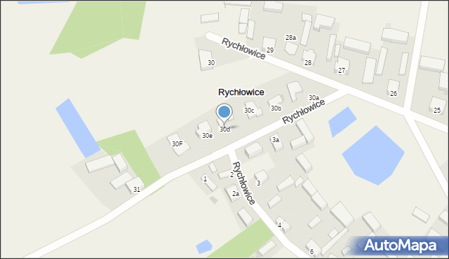 Rychłowice, Rychłowice, 30d, mapa Rychłowice