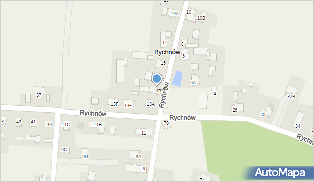 Rychnów, Rychnów, 13B, mapa Rychnów