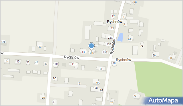 Rychnów, Rychnów, 13E, mapa Rychnów