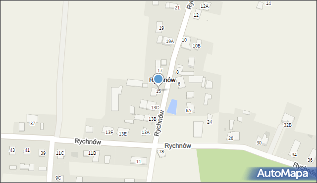 Rychnów, Rychnów, 15, mapa Rychnów