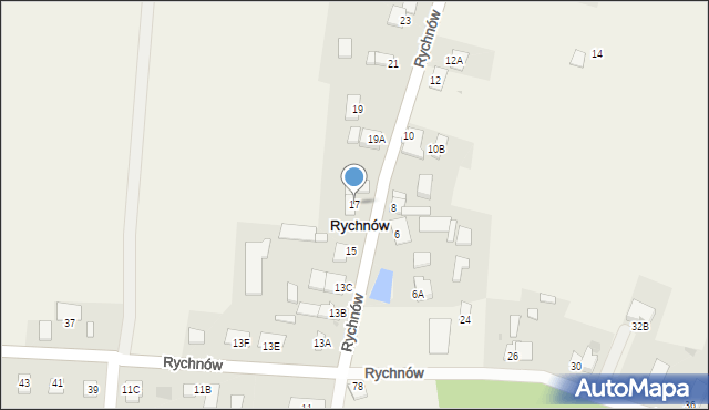 Rychnów, Rychnów, 17, mapa Rychnów