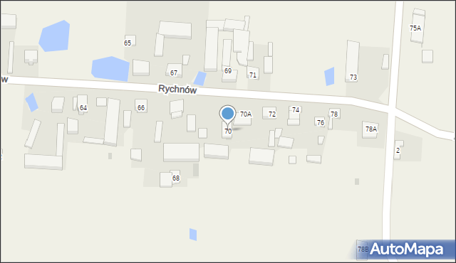 Rychnów, Rychnów, 70, mapa Rychnów