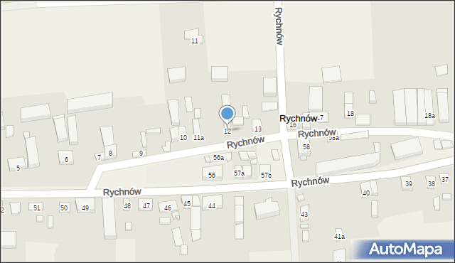 Rychnów, Rychnów, 12, mapa Rychnów