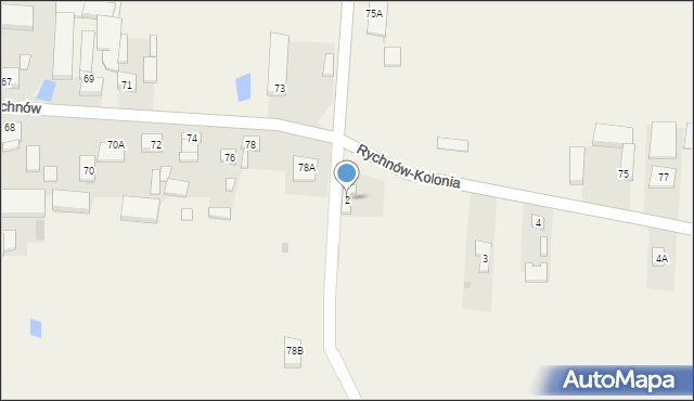 Rychnów-Kolonia, Rychnów-Kolonia, 2, mapa Rychnów-Kolonia