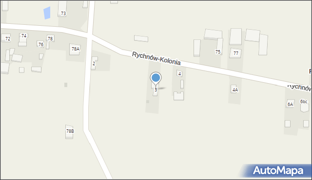 Rychnów-Kolonia, Rychnów-Kolonia, 3, mapa Rychnów-Kolonia