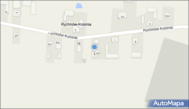 Rychnów-Kolonia, Rychnów-Kolonia, 6, mapa Rychnów-Kolonia