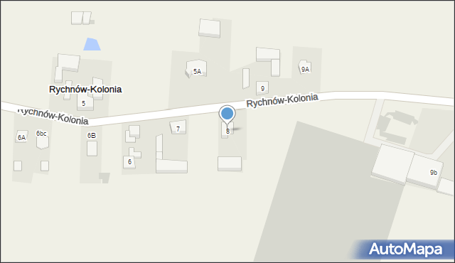 Rychnów-Kolonia, Rychnów-Kolonia, 8, mapa Rychnów-Kolonia