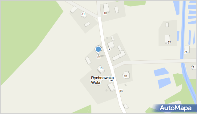 Rychnowska Wola, Rychnowska Wola, 12, mapa Rychnowska Wola