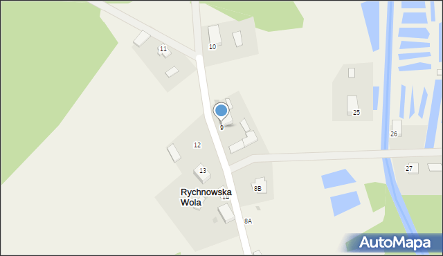 Rychnowska Wola, Rychnowska Wola, 9, mapa Rychnowska Wola