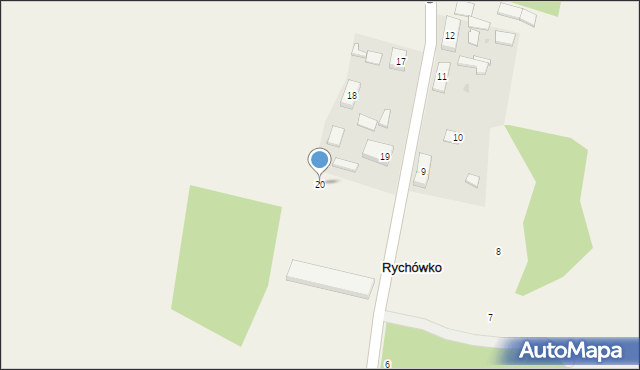 Rychówko, Rychówko, 20, mapa Rychówko