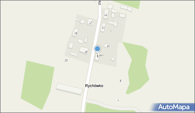 Rychówko, Rychówko, 9, mapa Rychówko