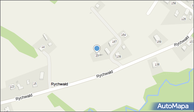 Rychwałd, Rychwałd, 13, mapa Rychwałd