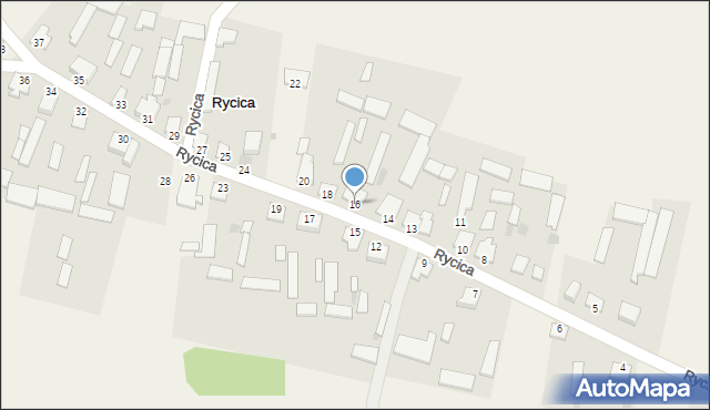 Rycica, Rycica, 16, mapa Rycica