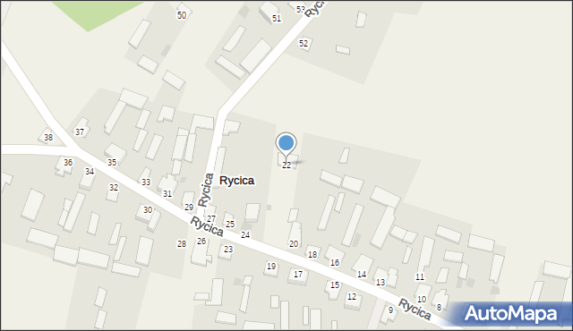 Rycica, Rycica, 22, mapa Rycica