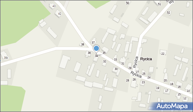 Rycica, Rycica, 34, mapa Rycica