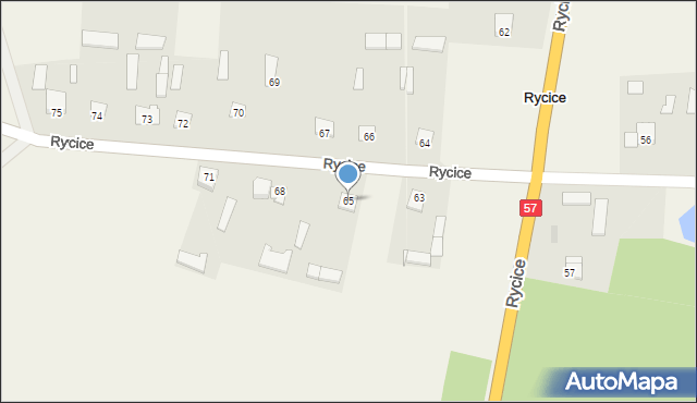 Rycice, Rycice, 65, mapa Rycice