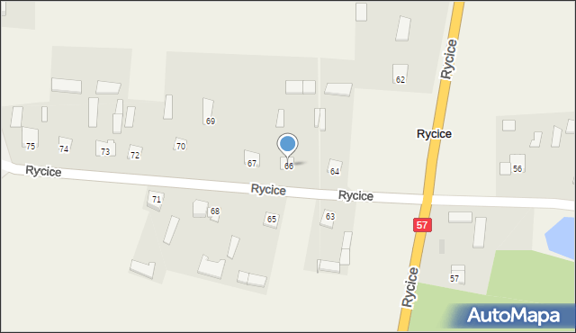 Rycice, Rycice, 66, mapa Rycice